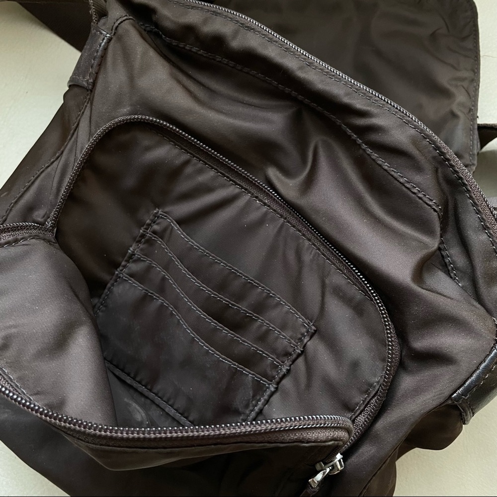 TUMI Lugano Messenger Bag; Dark Brown Lugano Crossbody Bag - Picture 3 of 6